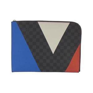 LOUIS VUITTON Black Damier Clutch Bag